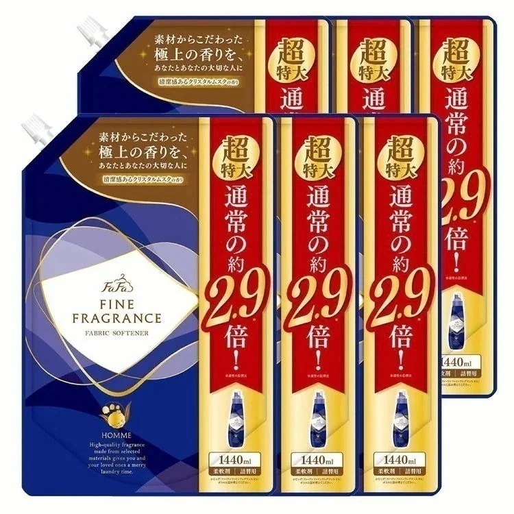 【6個】ファーファ 超特大 ファインフレグランス オム 詰替 1440ml ファーファ (D) メガ割