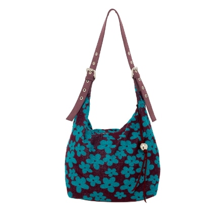 「韓国人気」2WAY ショルダーバッグ クロスバッグ フラワーバッグ ビッグバッグ　Fudge Bag Vintage Flower