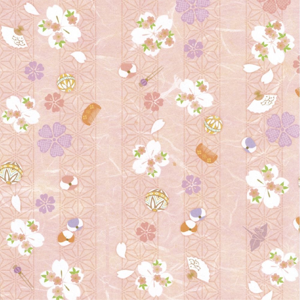 （まとめ買い）ササガワ 包装紙 和風柄 和華 半才判 50枚入 49-1704 [x3]