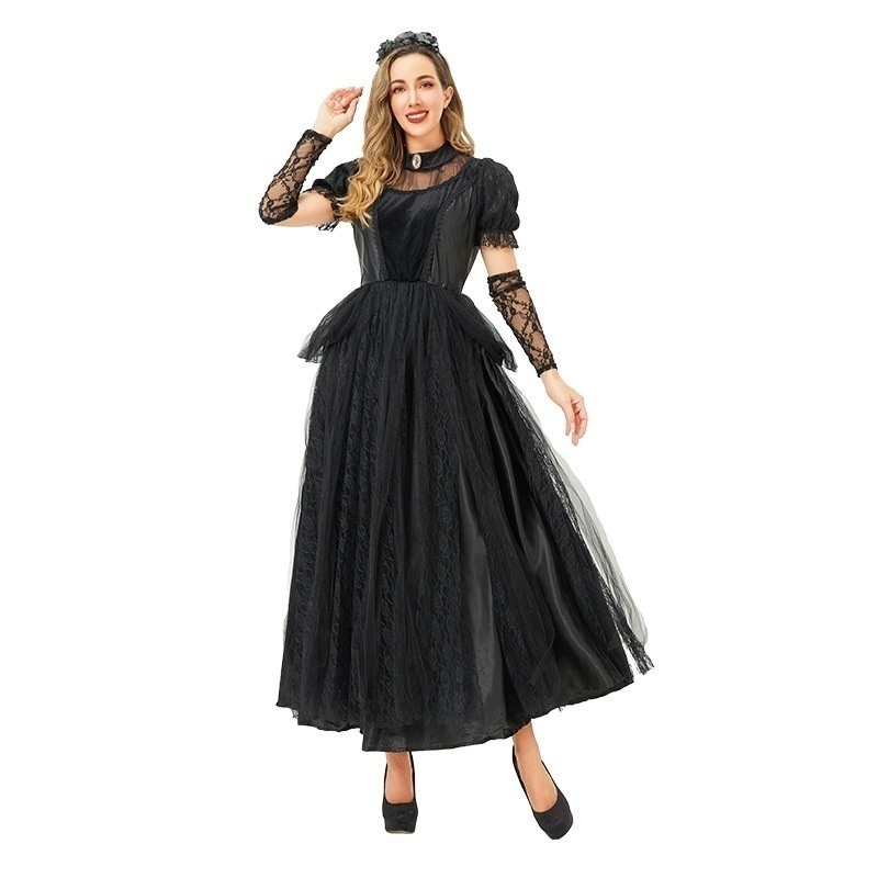【即納】ハロウィーン衣装魔女鬼花嫁暗黒ゴシック吸血鬼中世ワンピース