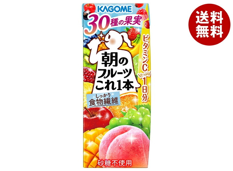 カゴメ 朝のフルーツこれ一本 200ml紙パック×24本入×(2ケース)