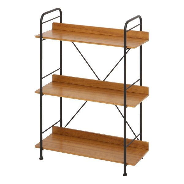 マルチシェルフ３段 幅71cm 木製 ブラウン BE-B3