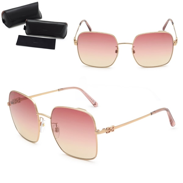 サングラス BY0094-D/S 33T 57 サングラス ノーズパッド UVカット メンズ レディース ユニセックス ローズゴールド ピンクイエローグラデーション