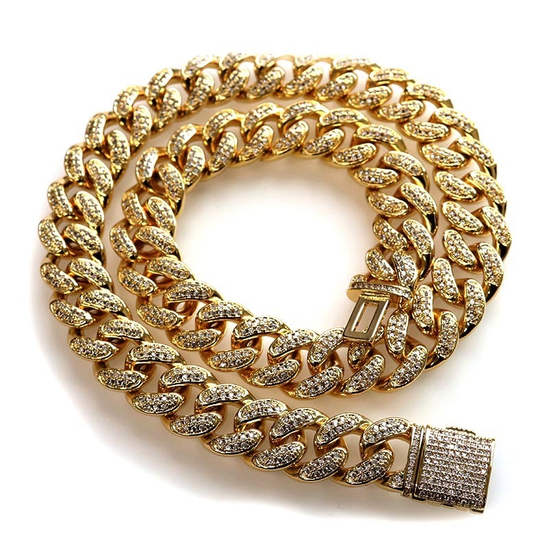 喜平チェーンネックレス パヴェ [n407-g-15mm]