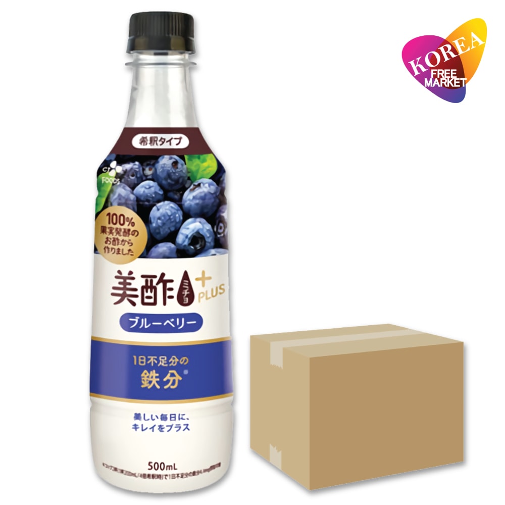 プラス ブルーベリー 500ml 24本 箱売り 1BOX / CJ 韓国 ドリンク 果実酢 飲みやすい 飲むお酢 飲む お酢 果実