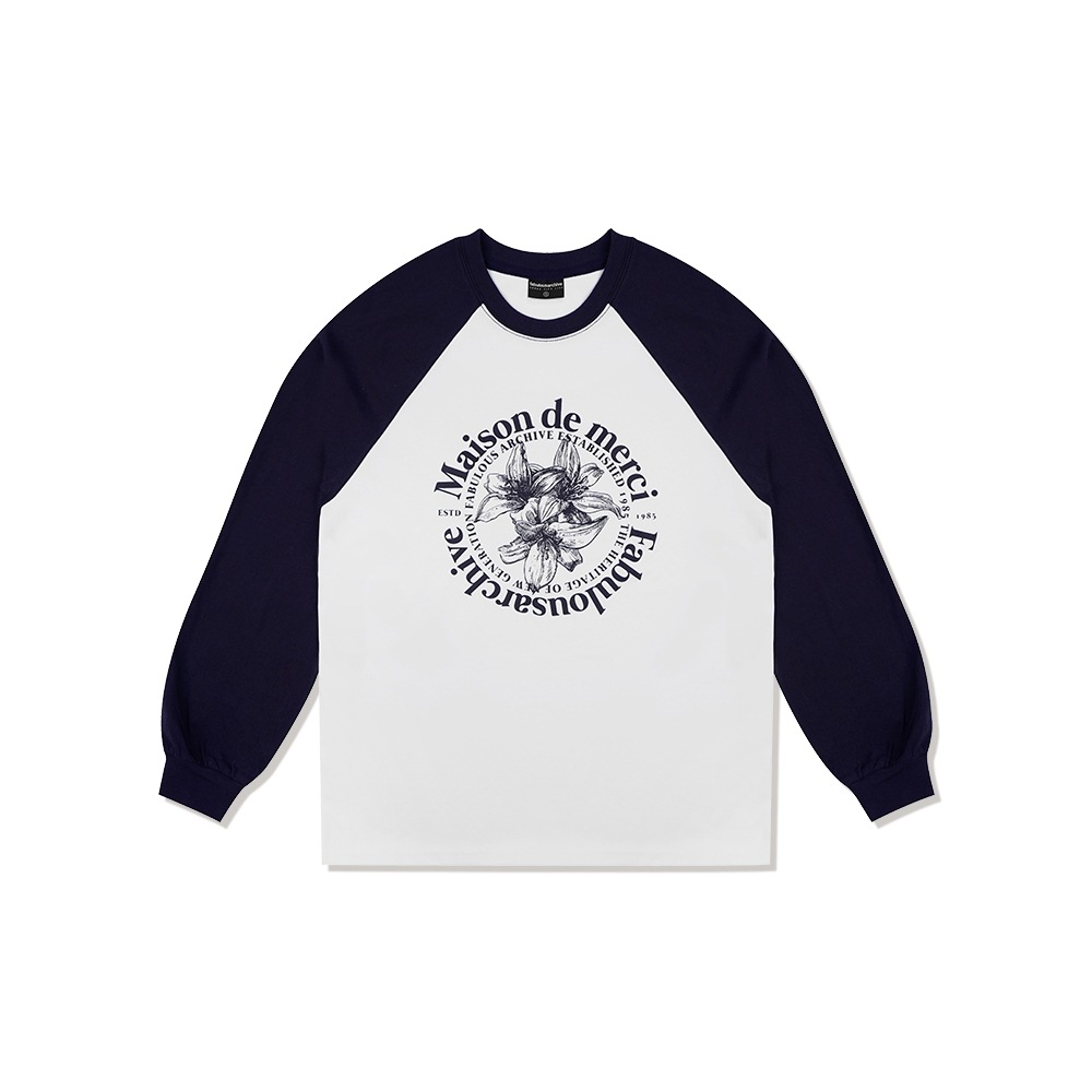 ファビュラスアーカイブユニセックスレリスラグランロングスリーブネイビー (FCC3TS480M)