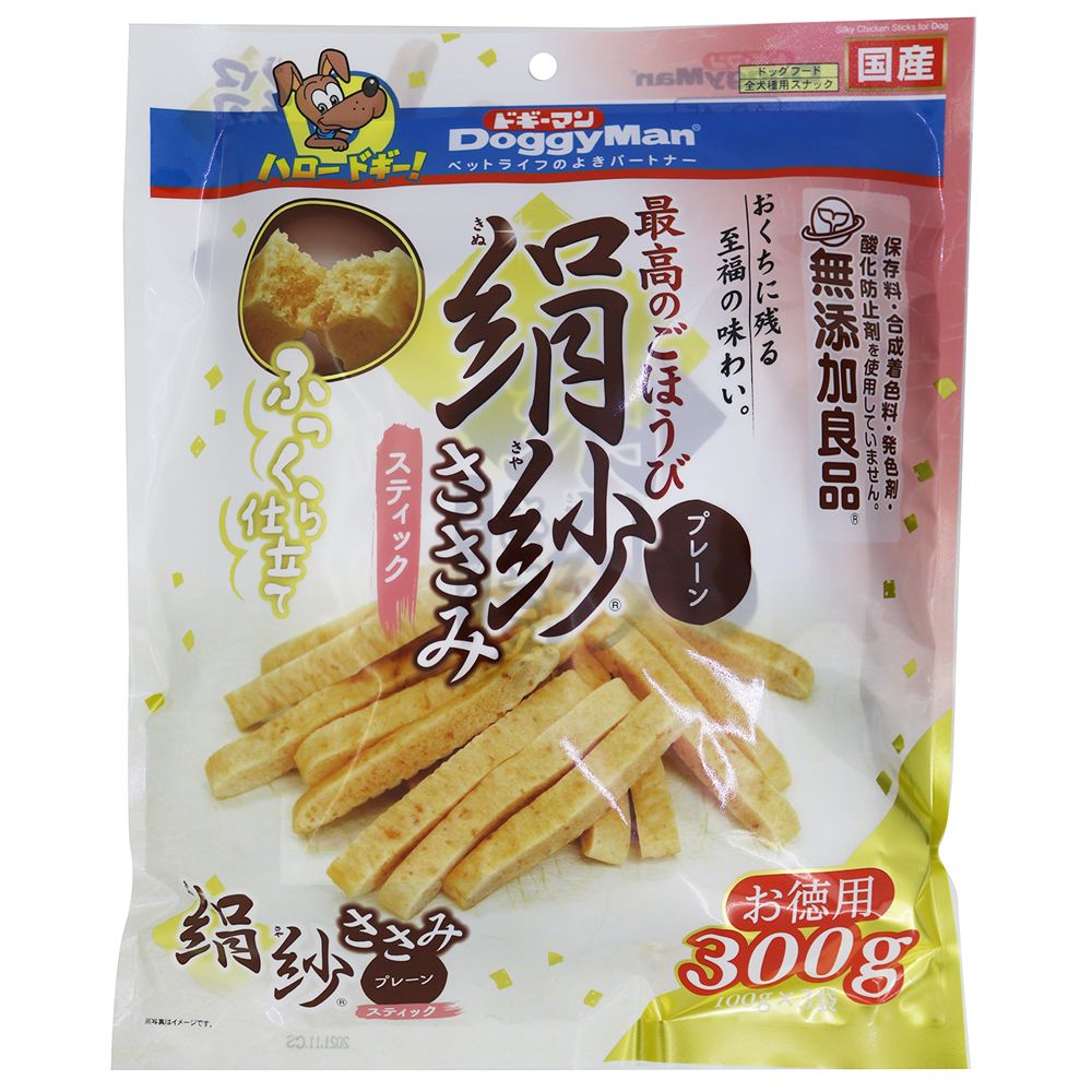 （まとめ買い）絹紗 スティック プレーン 300g（100gx3袋） 犬用おやつ [x5]