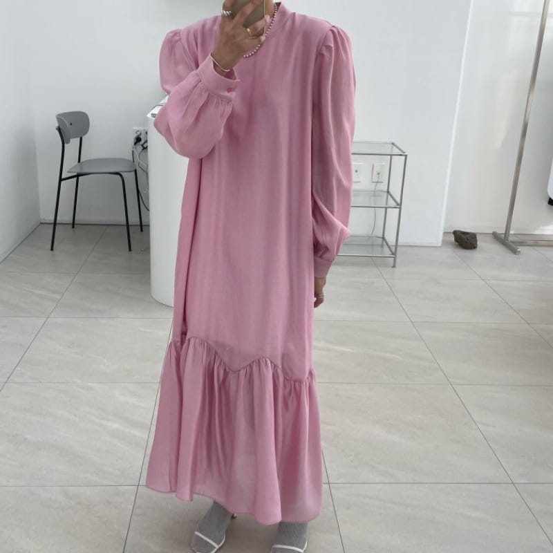 2color レディース ワンピース ピンク グリーン 大人可愛い きれいめ 大人 上品 おしゃれ