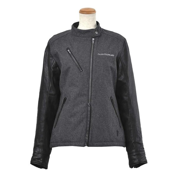 ロッソスタイルラボ レディース メルトンレザースリーブジャケット Sサイズ ROJ-978-CHA-S