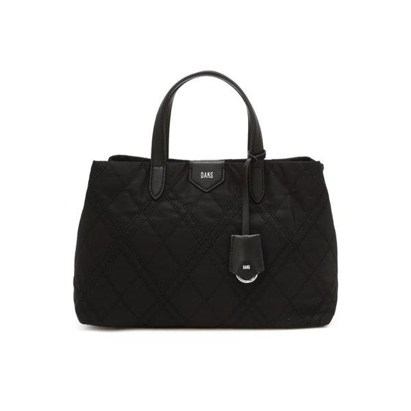アーガイルキルティングパターンブラックナイロントートバッグDCBA6E481_s