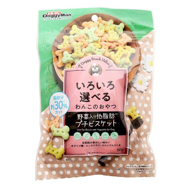 （まとめ買い）ドギースナックバリュー 野菜入低脂肪プチビスケット 80g 犬用おやつ [x36]