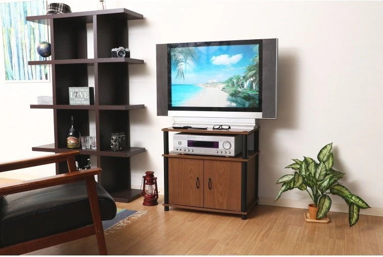 テレビ台 おしゃれ 24型 2台セット 棚付き 幅60×奥行39.5×高さ58cm ブラウン