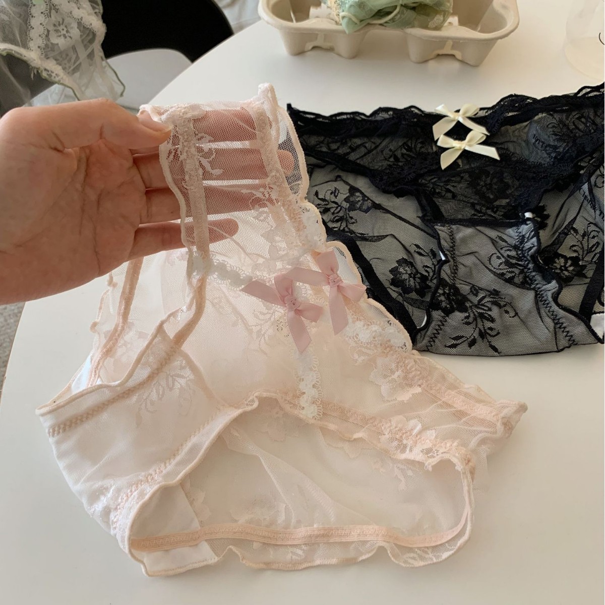 【1点ご購入 で10点プレゼントいたします】抗菌素材のレースパンツレディース腰に通気性のあるコットン素材の無痕三角パンツ少女