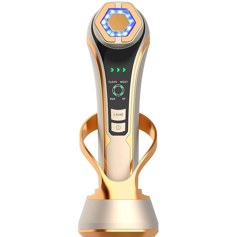Vimaydo 【2023 革新版 】美顔器 RF美顔器 イオン導出 イオン導入 EMS 微電流 LED搭載 1台6役 4種類モード 3段階レベル 超音波振動 クレンジング 毛穴汚れとり 肌引き締め