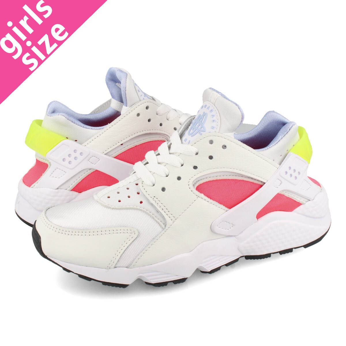 WMNS AIR HUARACHE WHITE/BRIGHT CRIMSON/BLACK/VOLT