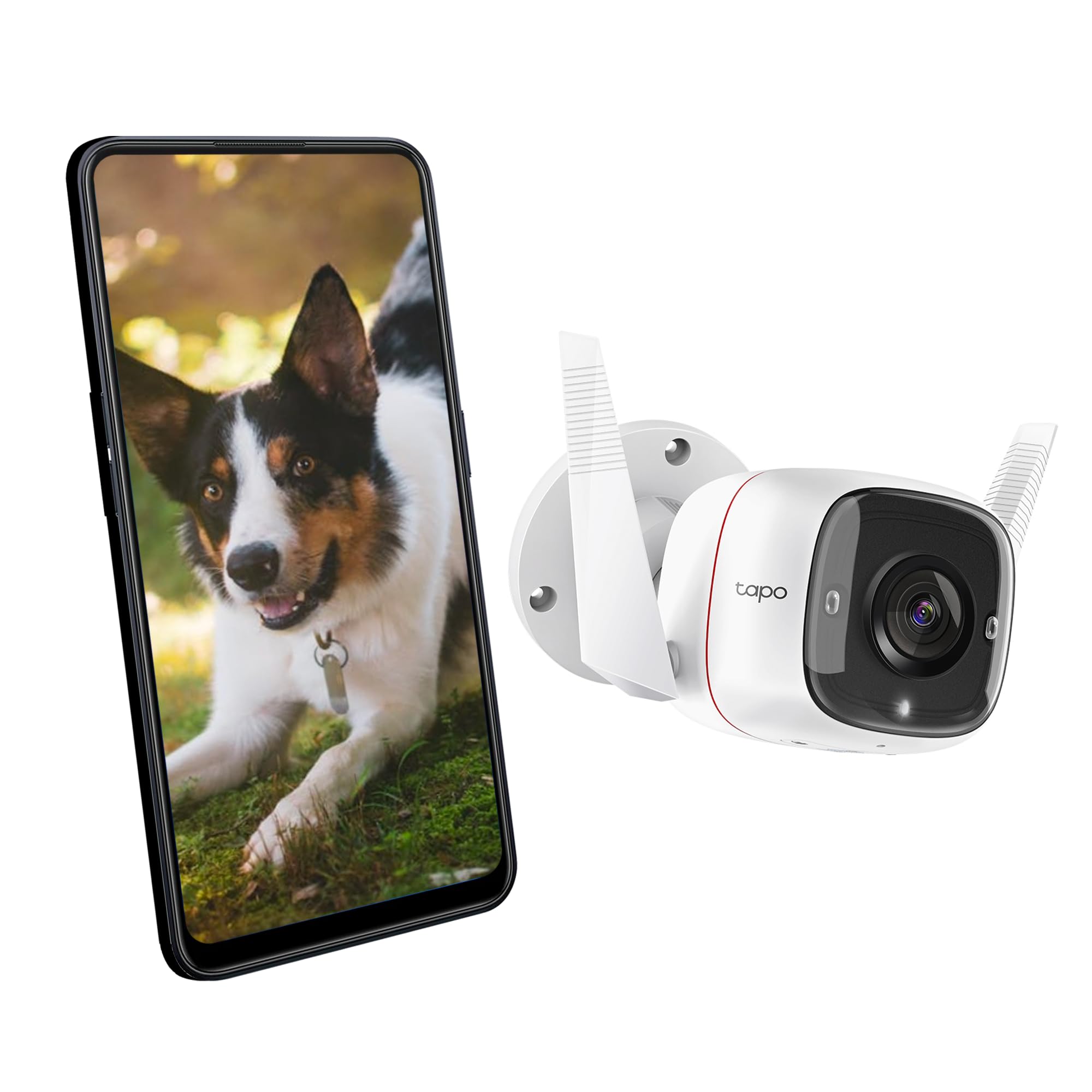 TP-Link WiFi ネットワークカメラ 屋外カメラ 1296p 300万画素 IP66防水・防塵 防犯カメラ 音声通話可能 Tapo TC65