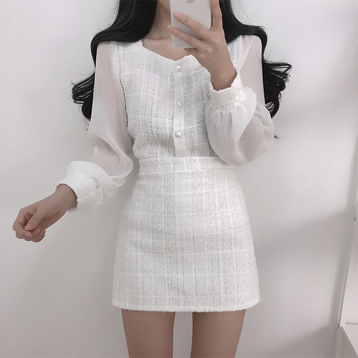 マキシスカート脚魅せミニスカート秋ファッションカジュアルスカート 二点セット 女涼しく楽ちんセットアップ脚魅せミニスカート