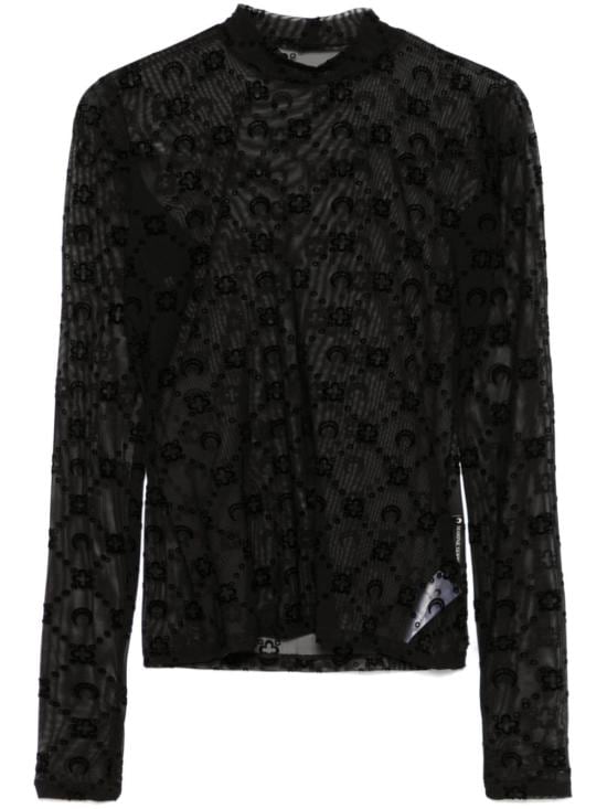 MARINE SERRE Women Tops WTO388A CJER0005BK99 Black