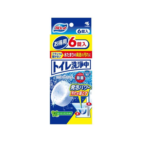 10個セット/トイレ洗浄中 フレッシュミントの香り 6錠 [小林製薬]