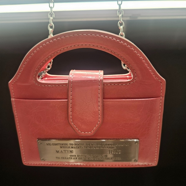 [正規品・即日発送] MATIN ハンドル付き アコーディオンチェーンウォレット / ピンク (MK2411WL004M)