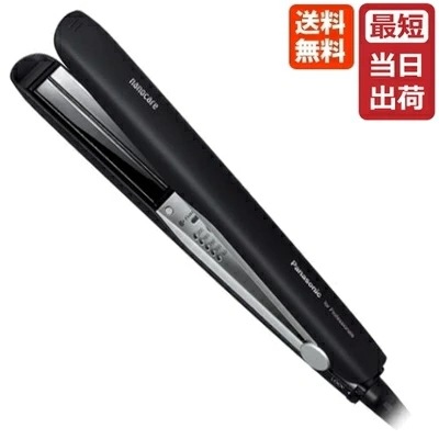パナソニック ストレートアイロン ナノケア プロモデル Panasonic EH-HS0EK-K ナノイー 業務用 ヘアアイロン 1台二役 ストレート ふんわりカール しっとり サロン専売品