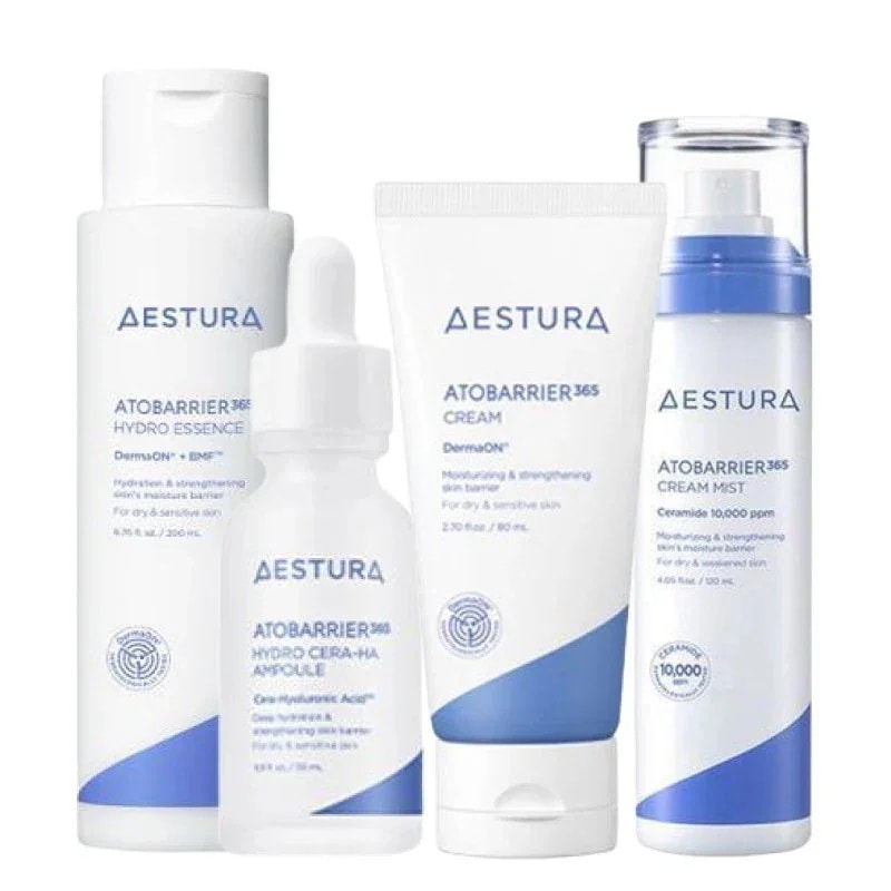 アトバリア365 BEST 4点 セット(エッセンス トナー 200ml+セラム 30ml+クリーム 80ml+クリームミスト 120ml) / 韓国 人気 保湿 中乾燥 複合性肌 スキンケアセット