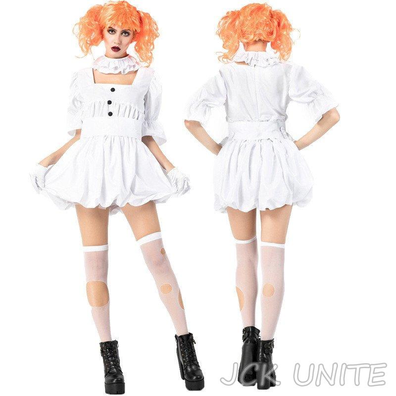 万聖節 ピエロ服 サーカス jckunitejckunite 衣装 jckunite レディース パーティー変装 コスチューム ワンピース クリスマス 舞台衣装