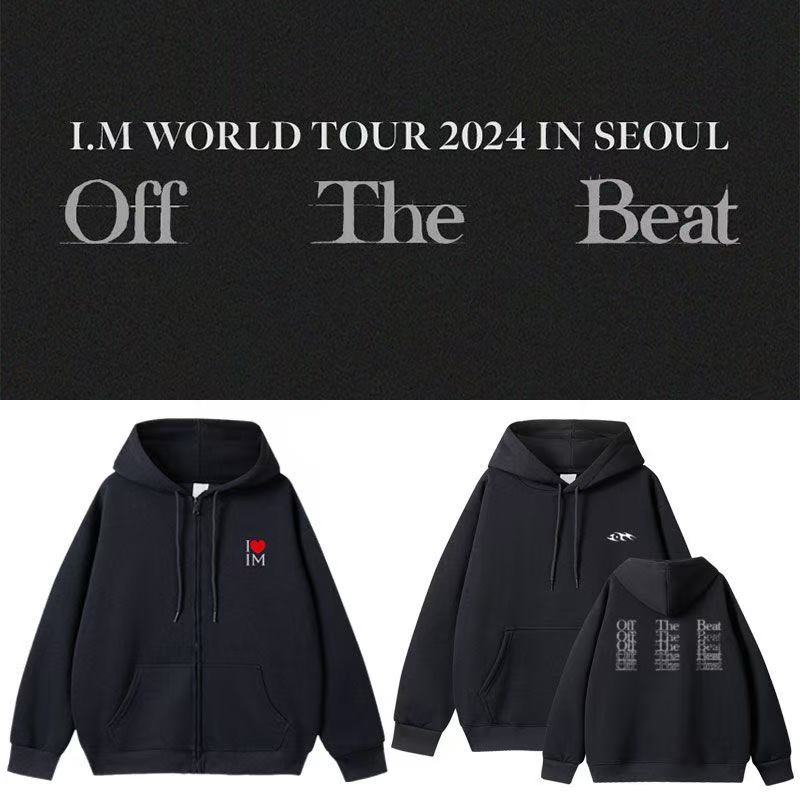 大人気！ MonstaX服パーカー トップスOffTheBeatコンサート周辺服薄ゆったりおしゃれ秋薄手 裏起毛 Tシャツ カットソー