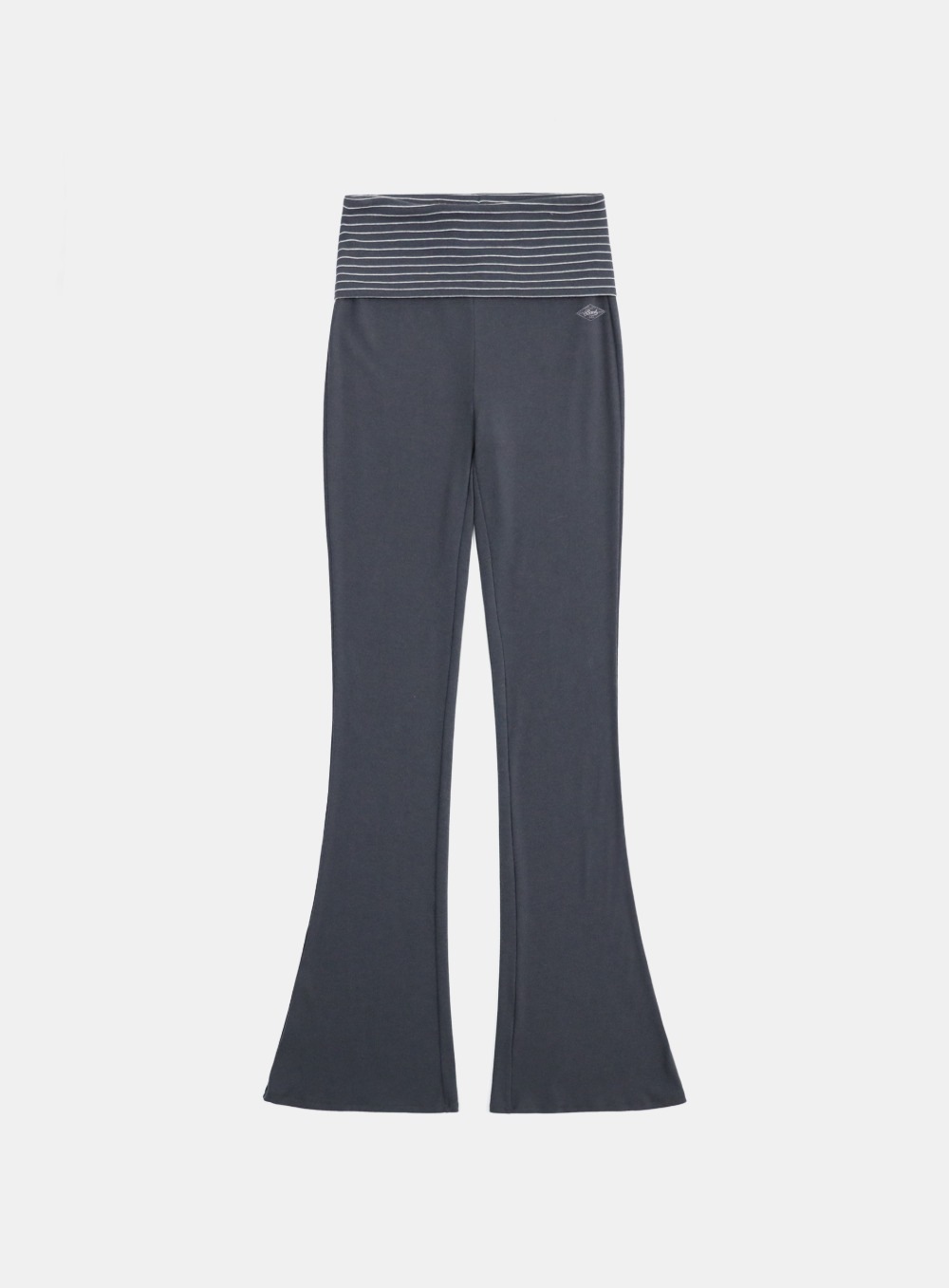 【BADBLOOD】 BEYOND SOFT FOLD OVER BOOTCUT PANTS : STRIPE CHARCOAL