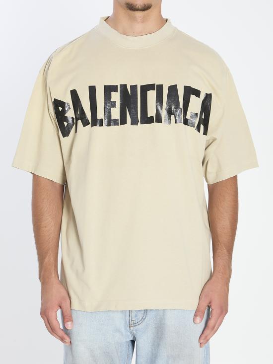 BALENCIAGA Men T-Shirts 764235 BEIGE