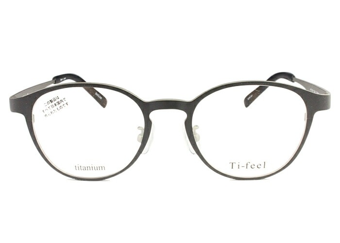 Ti-feel ティフィール taylor 200/21 ブラック/ライトグレー メガネ 眼鏡 伊達 鼻パッド r46