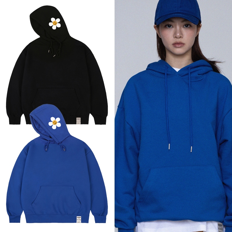 [UNISEX] Side Hood Flower Hoodie_2color