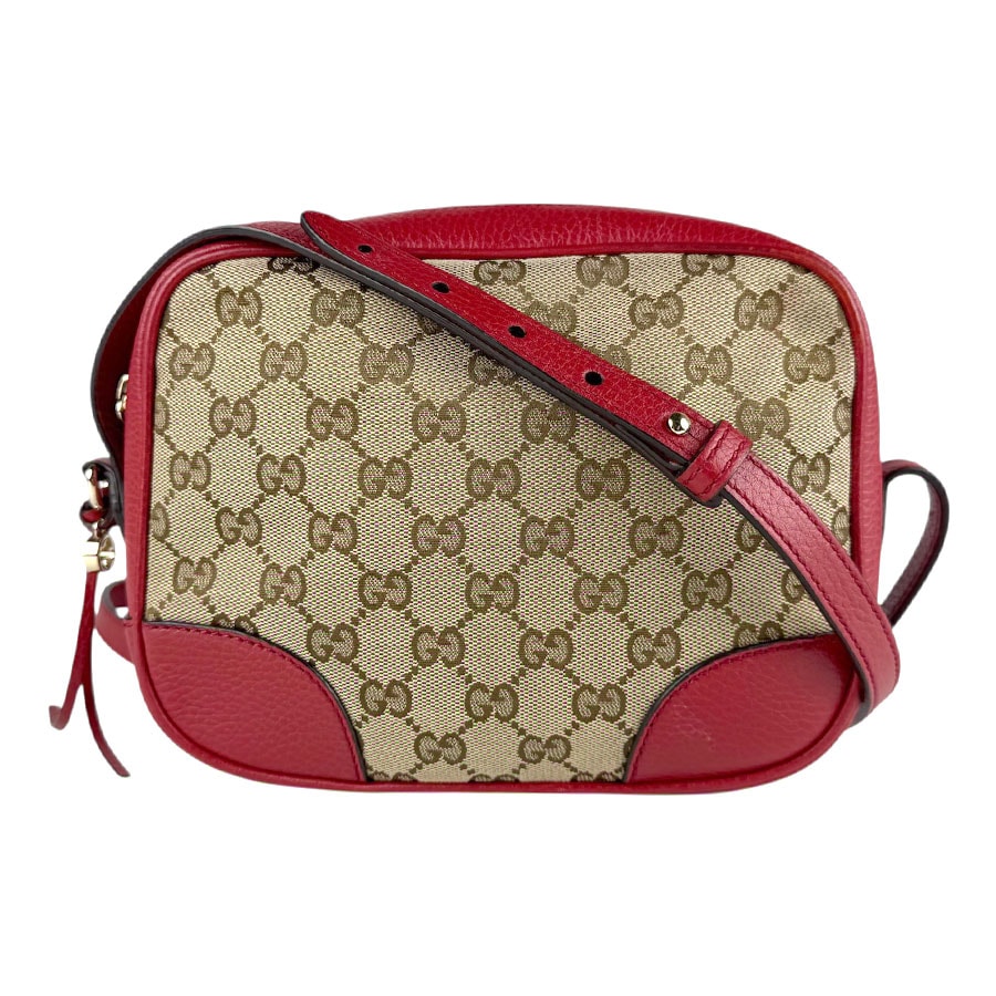 グッチ GUCCI ショルダーバッグ GGキャンバス/レザー レッド×ブラウン レディース 449413 z8132