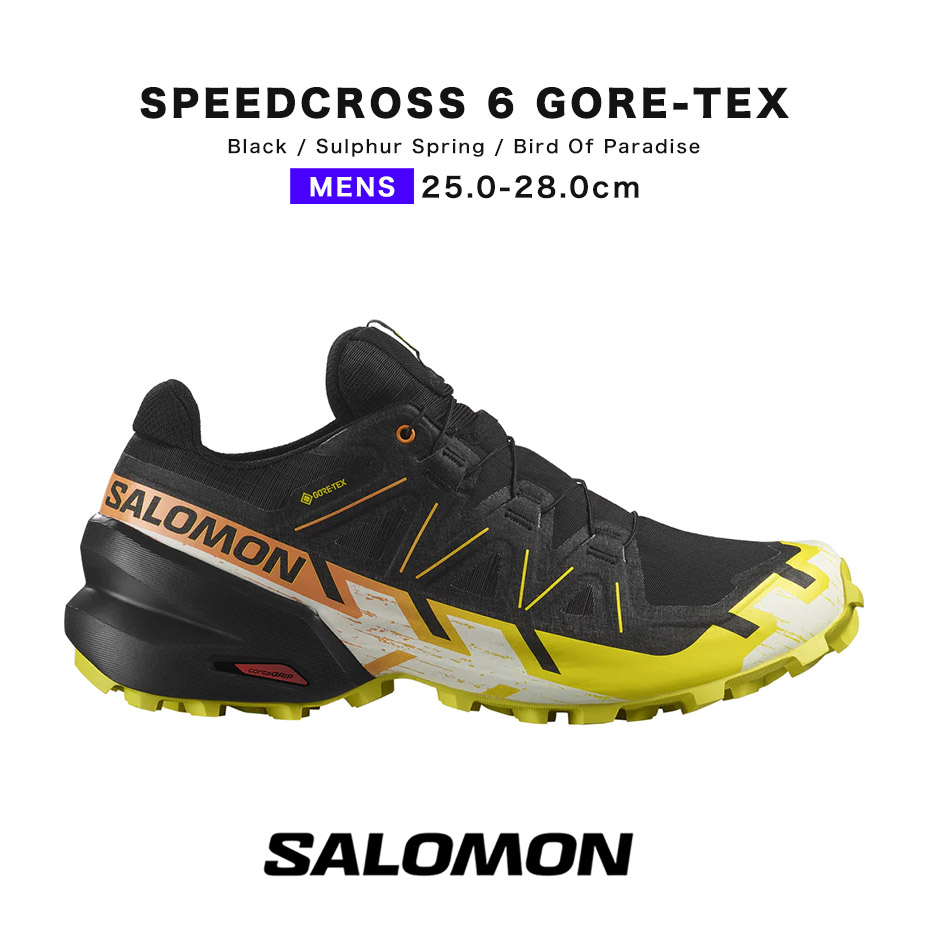 SPEEDCROSS 6 GORE-TEX L47465400 スニーカー メンズ アウトドア ランニング ハイキング レジャー ゴアテックス 防水 通気性 ハイキング 防水 黒 ブラック