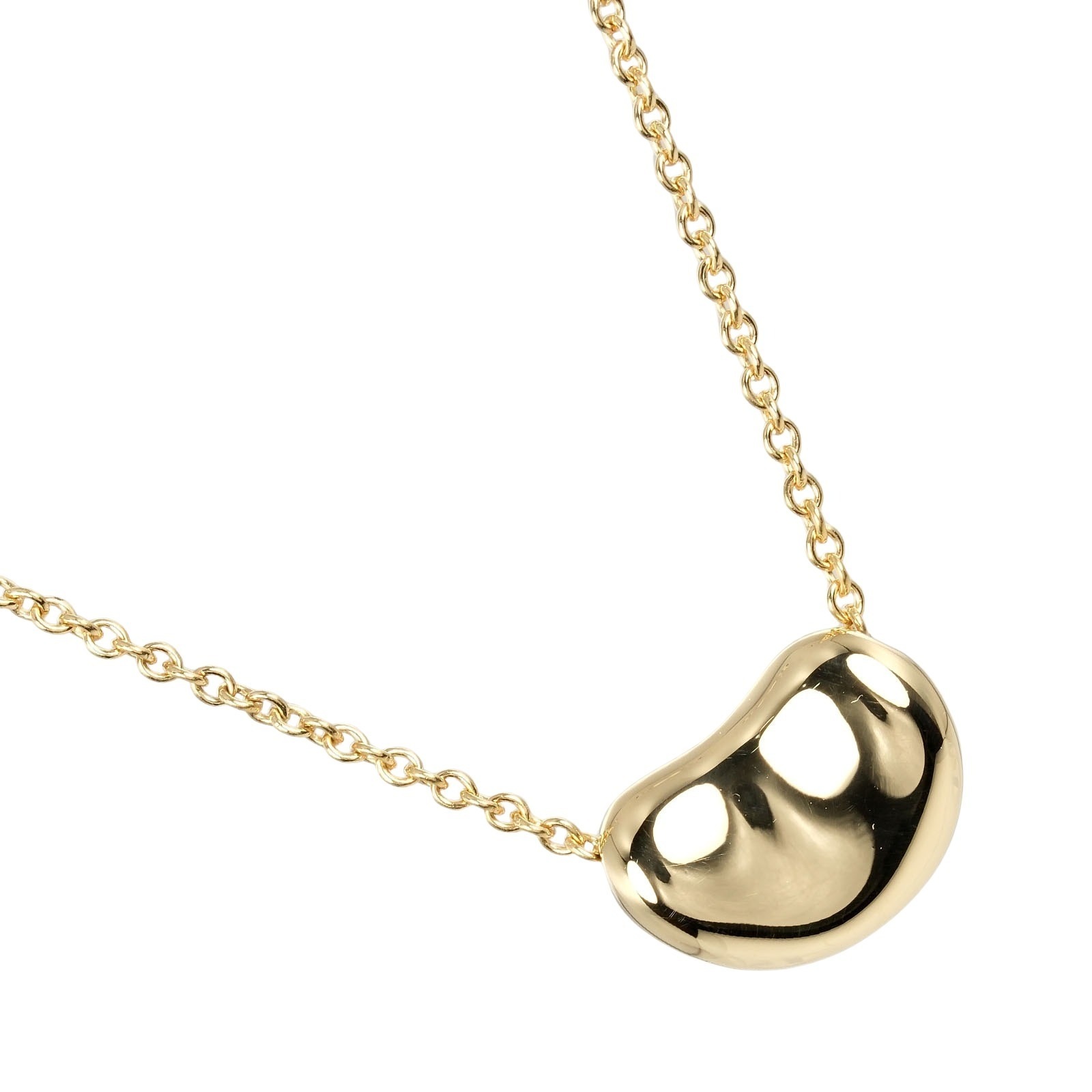 ビーン ネックレス K18イエローゴールド 約4g レディース 中古品 Aランク