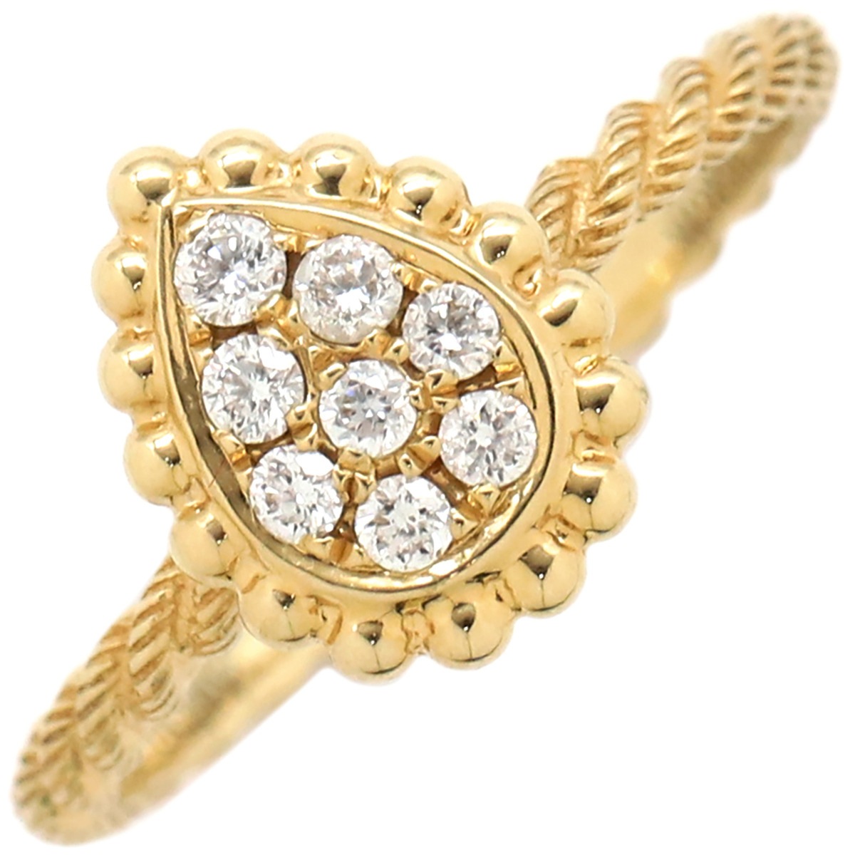 ブシュロン BOUCHERON リング 指輪 セルパンボエム K18YG ダイヤモンド イエローゴールド #52(JP12) 18K 750 18金 8Pダイヤ 10.5号【中古】