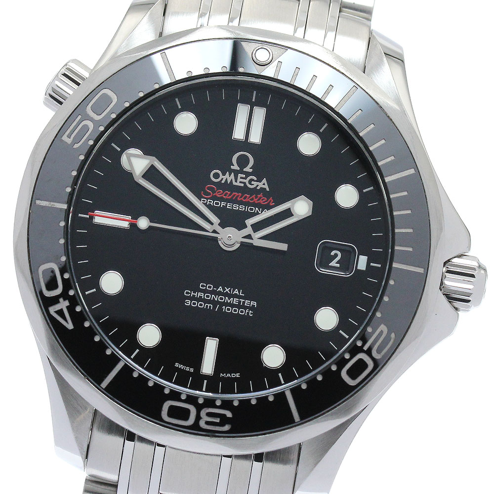 オメガ OMEGA 212.30.41.20.01.003 シーマスター300 コーアクシャル デイト 自動巻き メンズ 美品 保証書付き_877713【中古】