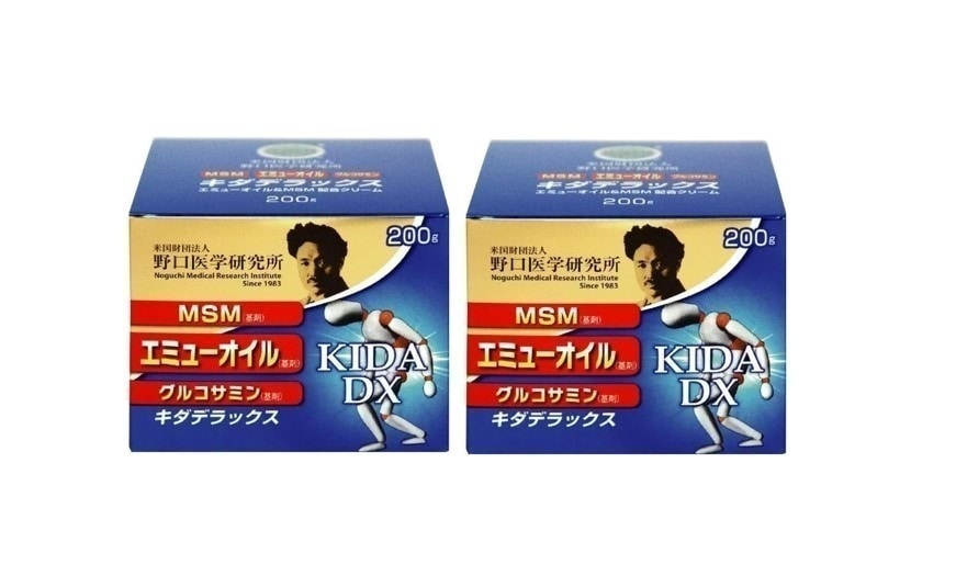 【2個セット】 野口医学研究所 キダデラックス 200g MSM&エミューオイル&グルコサミン配合クリーム 筋肉 関節 スムーズ 運動 無香料 老若男女 デスクワーク 塗るだけ 簡単便利 無香料