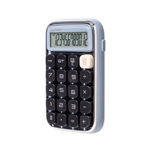 デリーヌーサイン機械式電卓 - スカイブルースクールオフィス役所銀行軍の便利な事務用品オフィス