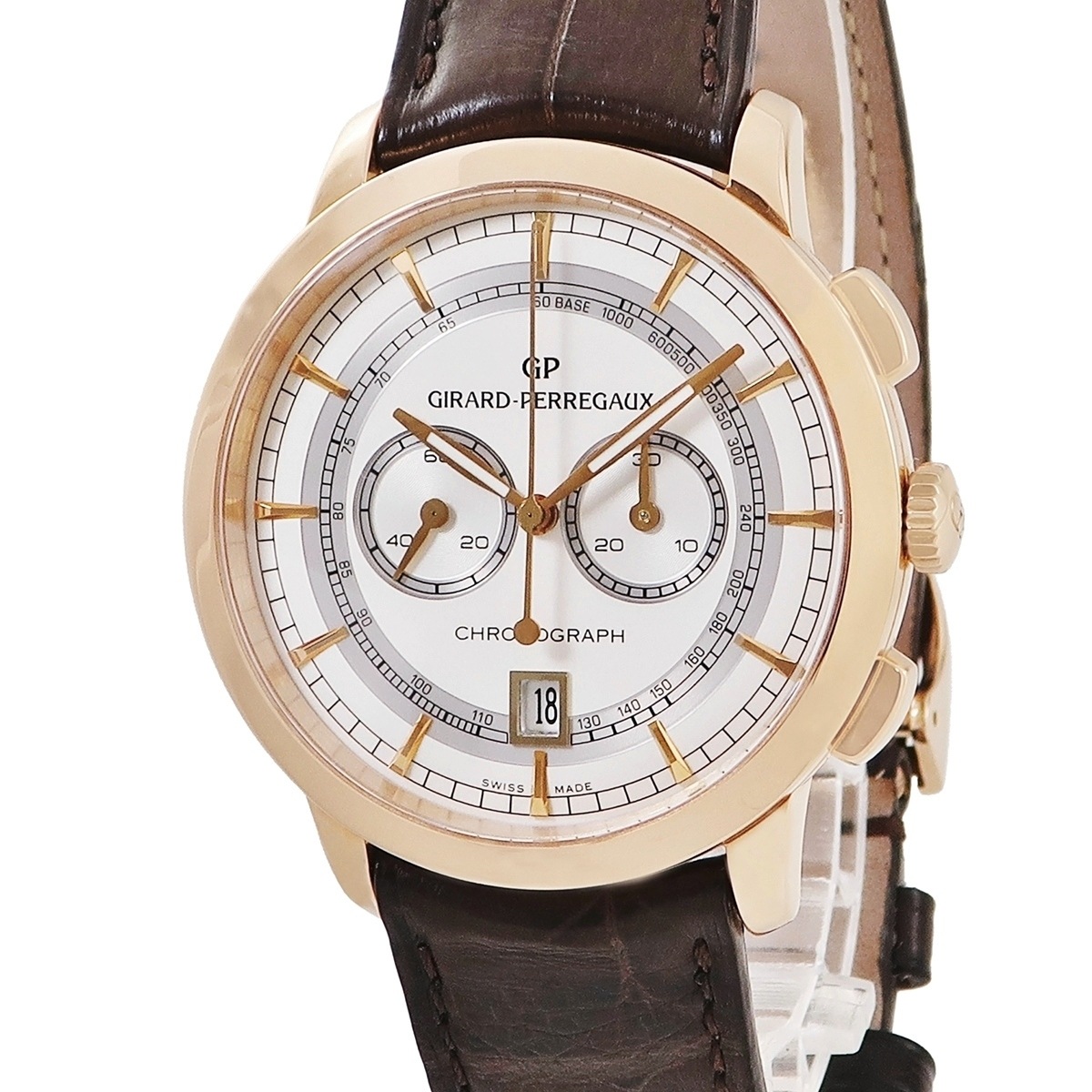 1966 クロノグラフ 49529-52-131-BABA 手巻き メンズ K18PG無垢 デイト バー スモールセコンド 3年保証