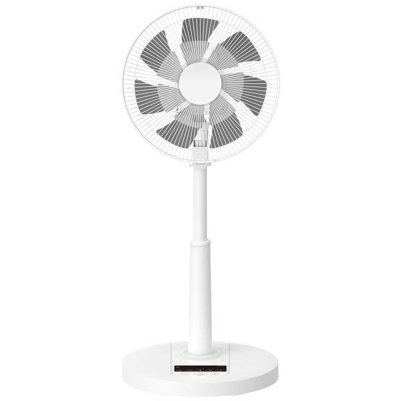 ヤマゼン　30cm DCモーター搭載リビング扇風機 立体首振り機能 室温センサー搭載 リモコン　YKLRX-HHD301-W