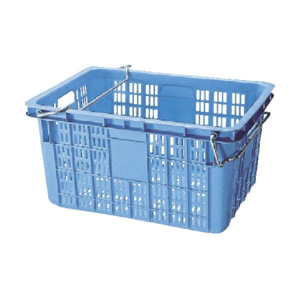 BK-70H ブルー BK型メッシュコンテナ (バスケット型 ハンドル付) メーカー直送