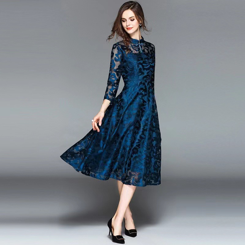 ロングドレス ワンピース 演奏会 パーティードレス 長袖 結婚式ドレス 発表会 お呼ばれ 二次会 披