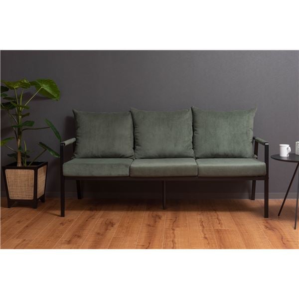 ソファ 3人掛け グリーン 肘掛け/アーム付き 組立品 37,608円