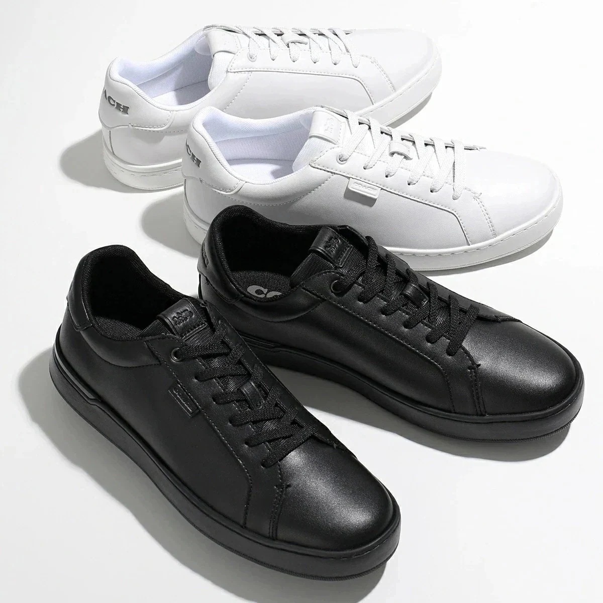 COACH コーチ スニーカー C8874 メンズ ローライン ロー トップ レザー ロゴ 軽量 ワイズD シューズ 靴 カラー2色