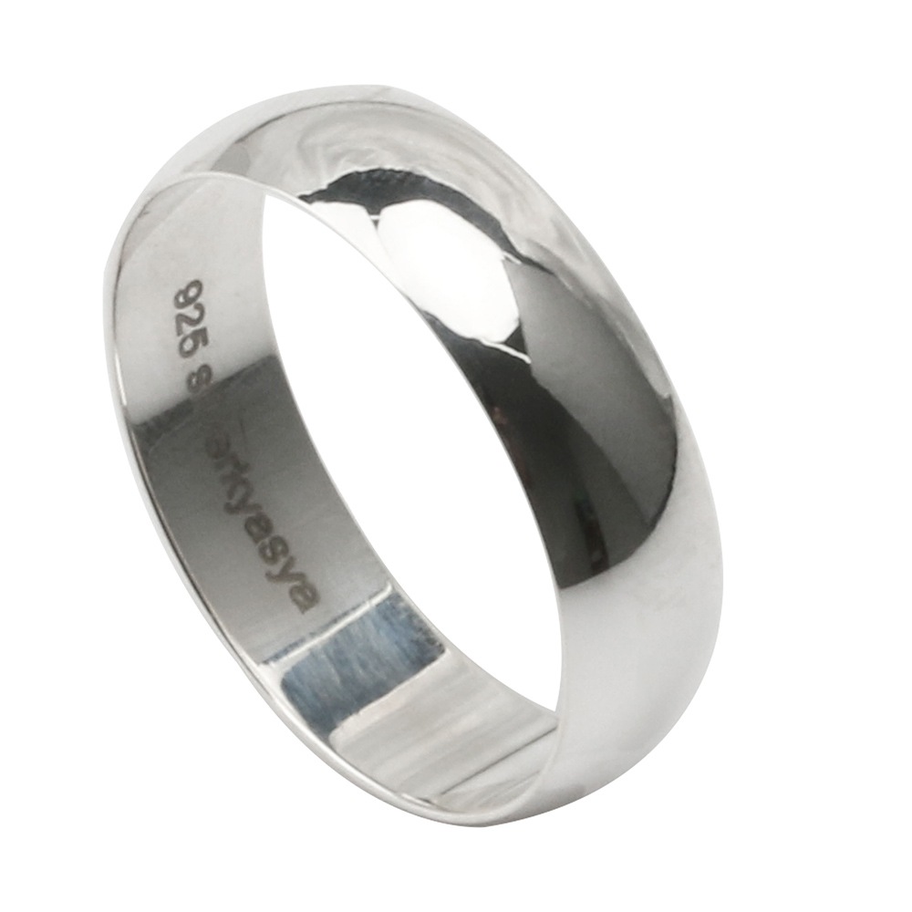 925 シンプル甲丸リング 幅6mm [rs170-6mm]