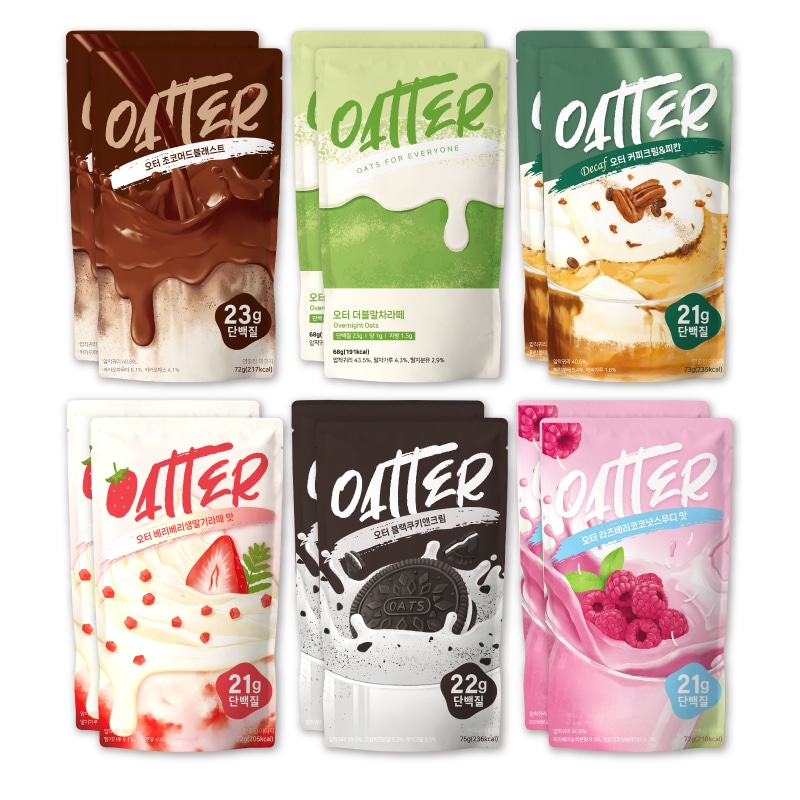 [公式] [12袋・12日分] オター 高たんぱく オーバーナイトオートミール （1回72g×12袋／総量864g）/ 朝食代替 運動前後の食事 プロテイン ビタミン ミネラル配合