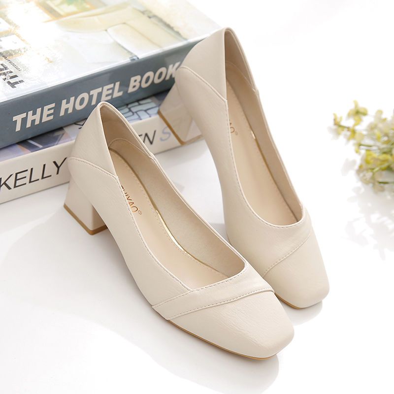 冠婚葬祭 代 40 30 20 ワーキングシューズ 疲れない 革靴 百掛け ヒールパンプス 春秋 通勤 韓国ファッション