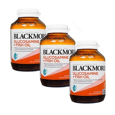 グルコサミン+フィッシュオイル　90錠　3本　ブラックモアズ Blackmores Glucosam