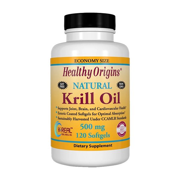 健康的な起源Krill 激安先着 競売 Oil 500mg 120 Softgels